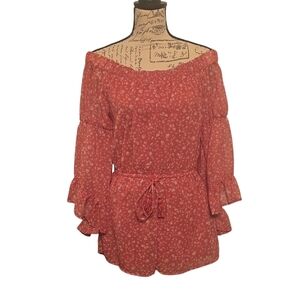 Indulge Floral Off-Shoulder Romper